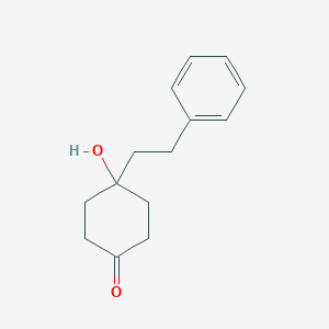 molecular formula C14H18O2 B8547989 4-Hydroxy-4-phenylethyl-cyclohexanone 