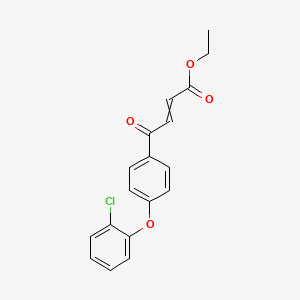 molecular formula C18H15ClO4 B8548006 Ethyl 4-[4-(2-chlorophenoxy)phenyl]-4-oxobut-2-enoate CAS No. 88113-19-3