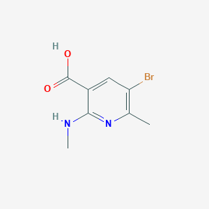 5-Bromo-6-methyl-2-(methylamino)nicotinic acid