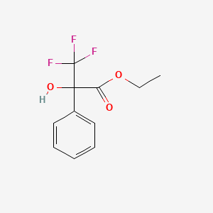 molecular formula C11H11F3O3 B8548040 Ethyl alpha-hydroxy-alpha-(trifluoromethyl)phenylacetate 