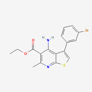 Ethyl 4-amino-3-(3-bromophenyl)-6-methylthieno[2,3-b]pyridine-5-carboxylate