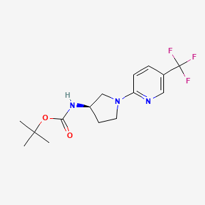 molecular formula C15H20F3N3O2 B8548378 (R)-N-Boc-1-(5-(trifluoromethyl)pyridin-2-yl)pyrrolidin-3-amine 