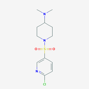 molecular formula C12H18ClN3O2S B8548402 1-[(6-chloro-3-pyridinyl)sulfonyl]-N,N-dimethyl-4-Piperidinamine 