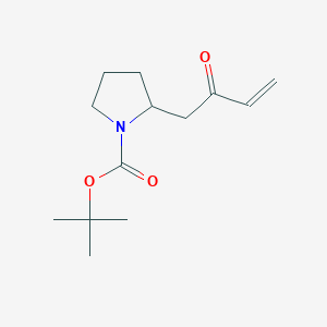 molecular formula C13H21NO3 B8548446 Tert-butyl 2-(2-oxobut-3-EN-1-YL)pyrrolidine-1-carboxylate 