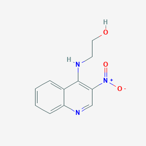 molecular formula C11H11N3O3 B8548590 2-[(3-Nitro-4-quinolinyl)amino]ethanol 