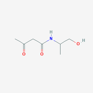 molecular formula C7H13NO3 B8548619 N-(1-hydroxypropan-2-yl)-3-oxobutanamide 