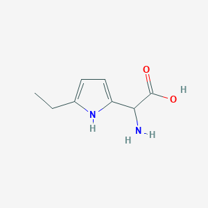 molecular formula C8H12N2O2 B8548930 2-(5-Ethyl-2-pyrrolyl)glycine 
