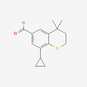 8-cyclopropyl-4,4-dimethyl-3,4-dihydro-2H-thiochromene-6-carbaldehyde