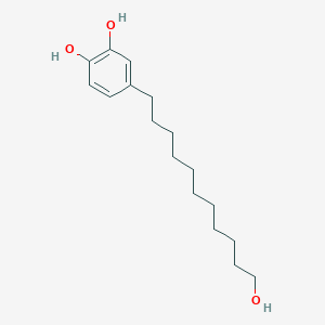 molecular formula C17H28O3 B8549060 4-(11-Hydroxyundecyl)benzene-1,2-diol CAS No. 22421-10-9