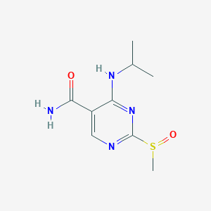 4-(Isopropylamino)-2-(methylsulfinyl)pyrimidine-5-carboxamide