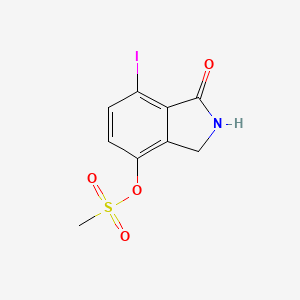 1h-Isoindol-1-one,2,3-dihydro-7-iodo-4-[(methylsulfonyl)oxy]-