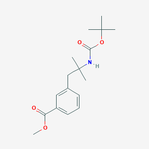 molecular formula C17H25NO4 B8549244 3-(2-tert-Butoxycarbonylamino-2-methylpropyl)benzoic acid methyl ester CAS No. 808769-12-2