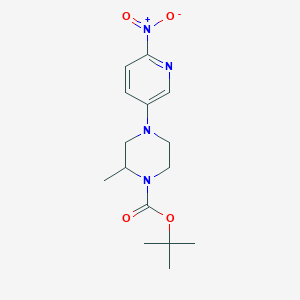 molecular formula C15H22N4O4 B8549346 tert-Butyl 2-Methyl-4-(6-nitropyridin-3-yl)piperazine-1-carboxylate 