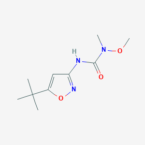 molecular formula C10H17N3O3 B8549414 N'-(5-tert-Butyl-1,2-oxazol-3-yl)-N-methoxy-N-methylurea CAS No. 55808-30-5