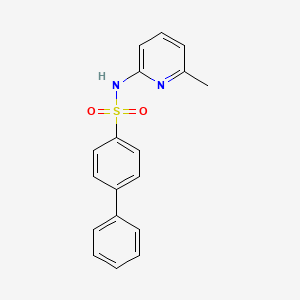 molecular formula C18H16N2O2S B8549640 Biphenyl-4-sulfonic acid (6-methyl-pyridin-2-yl)-amide 