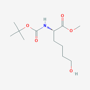 molecular formula C12H23NO5 B8549647 (S)-2-tert-butoxycarbonylamino-6-hydroxy-hexanoic acid methyl ester 