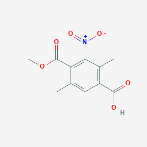 molecular formula C11H11NO6 B8549685 4-(Methoxycarbonyl)-2,5-dimethyl-3-nitrobenzoic acid 