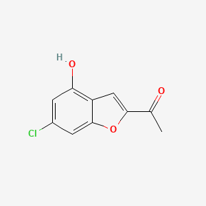 molecular formula C10H7ClO3 B8549737 1-(6-Chloro-4-hydroxybenzofuran-2-yl)ethanone 