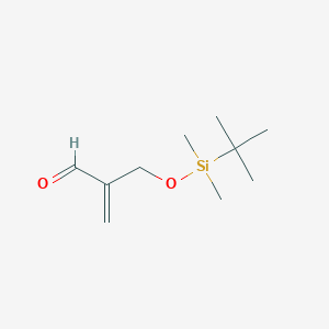 molecular formula C10H20O2Si B8549745 2-({[tert-Butyl(dimethyl)silyl]oxy}methyl)prop-2-enal CAS No. 76777-75-8