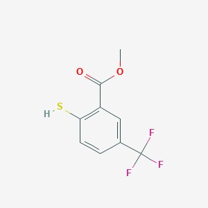 molecular formula C9H7F3O2S B8549772 Methyl 2-mercapto-5-trifluoromethylbenzoate 