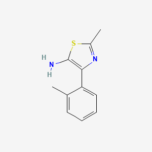 molecular formula C11H12N2S B8549794 2-Methyl-4-o-tolyl-thiazol-5-ylamine 