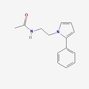 molecular formula C14H16N2O B8550023 Acetamide,n-[2-(2-phenyl-1h-pyrrol-1-yl)ethyl]- 