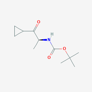 molecular formula C11H19NO3 B8550122 tert-butyl N-[(2S)-1-cyclopropyl-1-oxopropan-2-yl]carbamate 