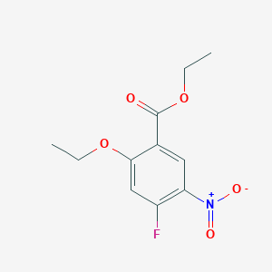 molecular formula C11H12FNO5 B8550184 Ethyl 2-ethoxy-4-fluoro-5-nitrobenzoate 