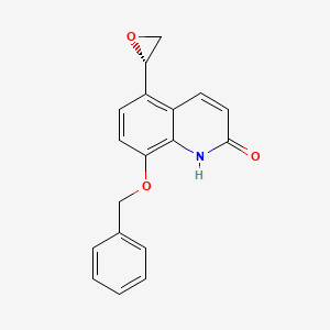 molecular formula C18H15NO3 B8550222 (S)-8-Benzyloxy-5-oxiranyl-1H-quinolin-2-one 
