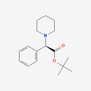 molecular formula C17H25NO2 B8550506 TERT-BUTYL (R)-2-PHENYL-2-(PIPERIDIN-1-YL)ACETATE 