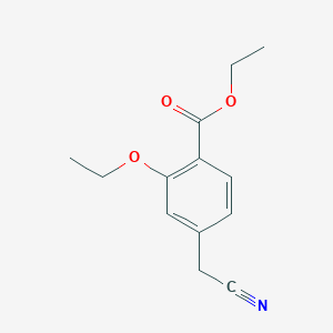 molecular formula C13H15NO3 B8550612 Ethyl 4-cyanomethyl-2-ethoxy-benzoate CAS No. 99470-01-6
