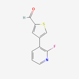 molecular formula C10H6FNOS B8550652 4-(2-Fluoropyridin-3-yl)thiophene-2-carbaldehyde 