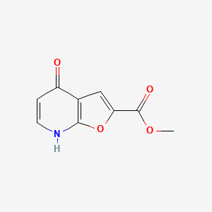 molecular formula C9H7NO4 B8550796 Methyl 4-hydroxyfuro[2,3-B]pyridine-2-carboxylate 