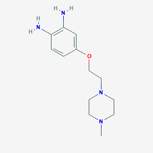 molecular formula C13H22N4O B8550809 4-(2-(4-Methylpiperazin-1-yl)ethoxy)benzene-1,2-diamine 