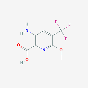 molecular formula C8H7F3N2O3 B8550814 3-amino-6-methoxy-5-(trifluoromethyl)pyridine-2-carboxylic acid 