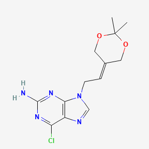 9H-Purin-2-amine, 6-chloro-9-[2-(2,2-dimethyl-1,3-dioxan-5-ylidene)ethyl]-