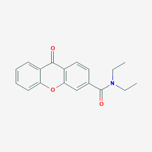 molecular formula C18H17NO3 B8551078 N,N-Diethyl-9-oxo-9H-xanthene-3-carboxamide CAS No. 825649-24-9