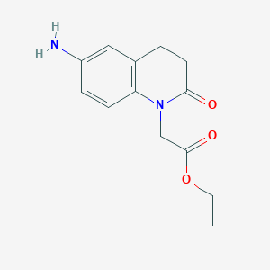 ethyl 2-(6-amino-2-oxo-3,4-dihydroquinolin-1(2H)-yl)acetate