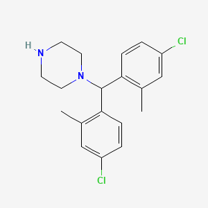1-(Bis(4-chloro-2-methylphenyl)methyl)piperazine