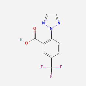 molecular formula C10H6F3N3O2 B8551218 2-(2H-1,2,3-triazol-2-yl)-5-(trifluoromethyl)benzoic acid 