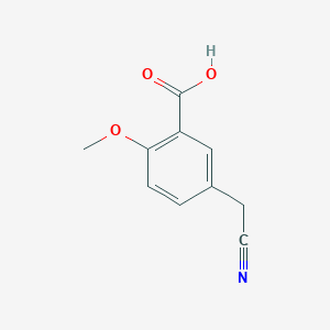 molecular formula C10H9NO3 B8551251 5-Cyanomethyl-2-methoxybenzoic acid 