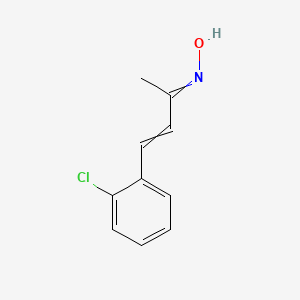 molecular formula C10H10ClNO B8551430 N-[4-(2-chlorophenyl)but-3-en-2-ylidene]hydroxylamine CAS No. 21791-82-2