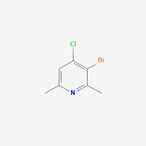 molecular formula C7H7BrClN B8551438 3-Bromo-4-chloro-2,6-dimethylpyridine 