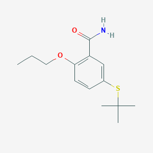 5-(tert-Butylsulfanyl)-2-propoxybenzamide