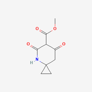 molecular formula C9H11NO4 B8551510 Methyl 5,7-dioxo-4-azaspiro[2.5]octane-6-carboxylate 