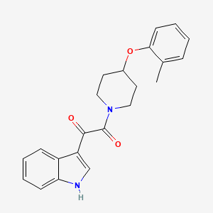 Piperidine,1-(1h-indol-3-yloxoacetyl)-4-(2-methylphenoxy)-