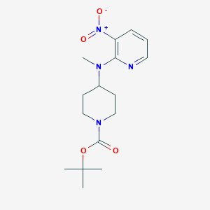 molecular formula C16H24N4O4 B8551533 tert-Butyl 4-(methyl(3-nitropyridin-2-yl)amino)piperidine-1-carboxylate 