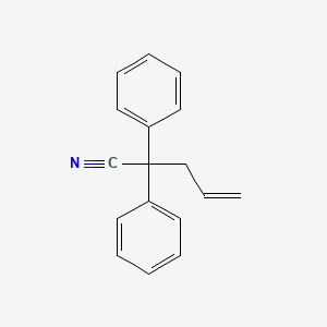 molecular formula C17H15N B8551572 2,2-diphenylpent-4-enenitrile 