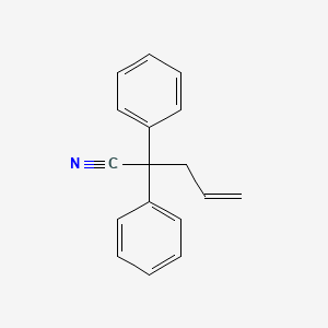molecular formula C17H15N B8551572 2,2-Diphenyl-4-pentenenitrile 