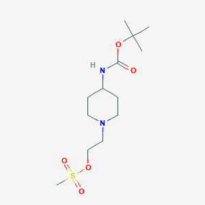 2-(4-((Tert-butoxycarbonyl)amino)piperidin-1-yl)ethyl methanesulfonate